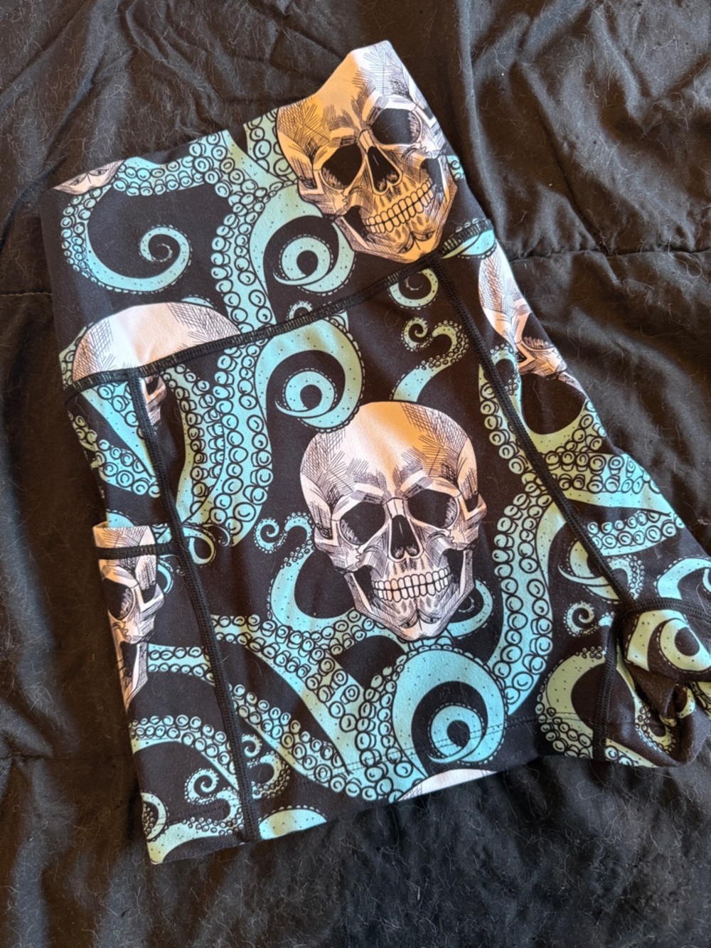 Constantly Varied Gear Black 2.5 in Shorts with OG Kraken and White Skulls